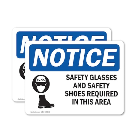 Signmission 5 in Height, 7 in Width, Vinyl Decal, Rectangle OS-2PACK-NS-D-57-L-16514